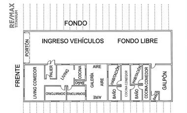 VENTA CASA LOTE PROPIO CON GALPON EN WILDE 10 X 46