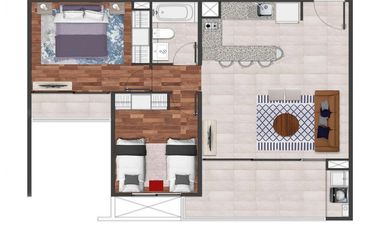 ARRIENDO Departamento Seminuevo (2D+1B+E), Puente Alto