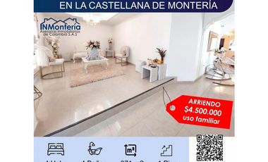 ARRIENDO DE CASA EN BARRIO LA CASTELLANA DE MONTERA