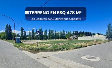 Terreno en esquina Venta! B. Manzanar Cipolletti
