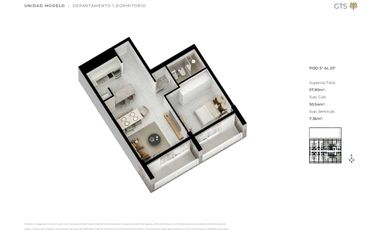 VENTA | DEPARTAMENTO 1 DORMITORIO | GREEN TOWER