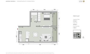 VENTA | DEPARTAMENTO 1 DORMITORIO | GREEN TOWER