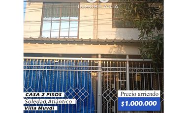 Se arrienda casa 2 pisos - Villa Muvdi - soledad