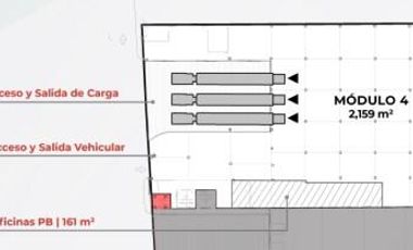 Bodega en renta de 2,320 m2 en Naucalpan