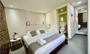 Apartaestudio para la renta amoblada en El Poblado, piso 24