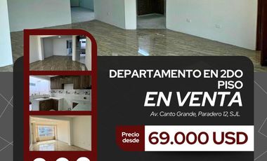 Departamento en venta en avenida Cto. Grande y frente al mercado del 10 en San Juan de Lurigancho