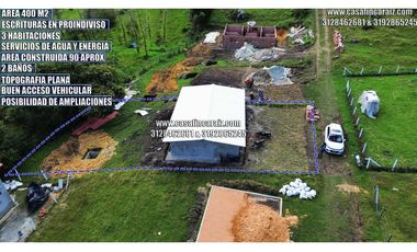 cabaña campestre en obra gris en marinilla vía al peñol 175 millones$