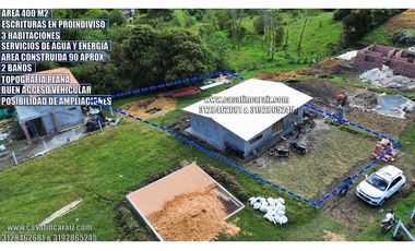 cabaña campestre en obra gris en marinilla vía al peñol 175 millones$