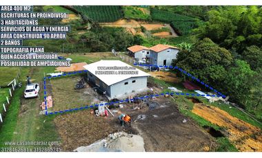 cabaña campestre en obra gris en marinilla vía al peñol 175 millones$