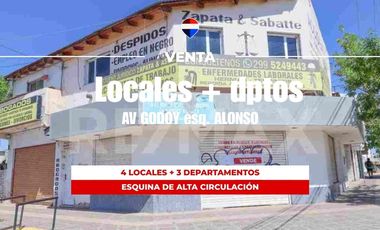 VENTA LOCALES , UNO en ESQUINA y TRES DPTOS