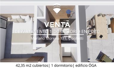 DEPARTAMENTO 1 DORMITORIO EN VENTA CIPOLLETTI