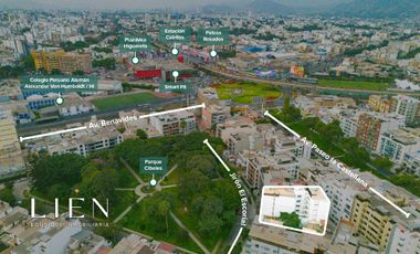 Venta Departamento en Santiago de Surco de 3 dormitorios con vista al parque