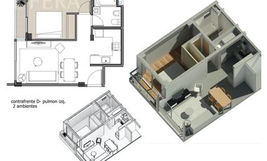 Venta departamento 2 ambientes con balcón en Wilde
