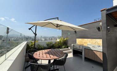 Alquiler De Departamento Semi Amoblado Con Vista Panorámica en San Isidro