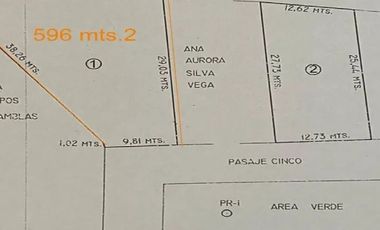 Sitio 596m2 Casa en Altos de Metrenco Villa San Andrés