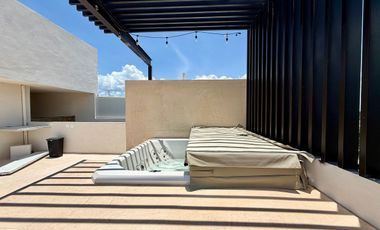 Departamento en renta amueblado  de 1 recámara en Montes de Amé, Mérida Yucatán.