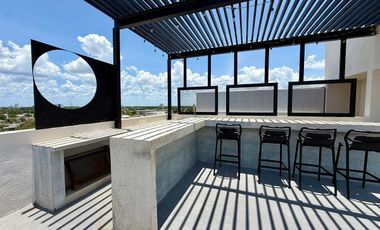 Departamento en renta amueblado  de 1 recámara en Montes de Amé, Mérida Yucatán.