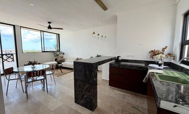 Departamento en renta amueblado  de 1 recámara en Montes de Amé, Mérida Yucatán.