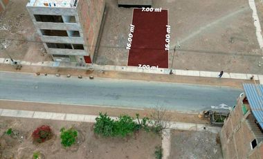 Terreno de 112 m2 en venta, a la espalda de la Panamericana Norte