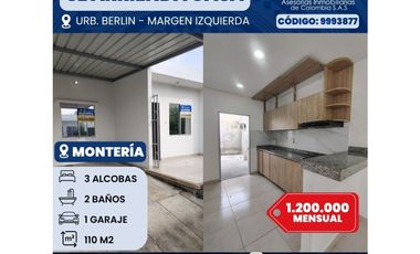 SE ARRIENDA CASA EN URBANIZACIÓN BERLIN MONTERIA