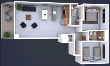 DEPARTAMENTO AMUEBLADO EN RENTA EN NUEVO VALLARTA