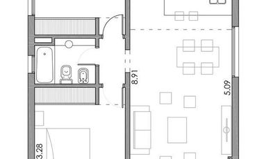 Departamento en alquiler 3 ambientes con vista al río terraza propia cochera y amenities - Beccar