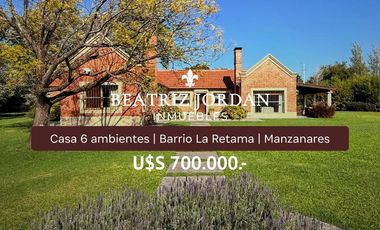CASA 6 AMBIENTES EN VENTA, BARRIO LA RETAMA, MANZANARES