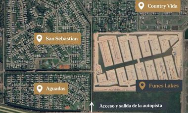 VENTA - Lote  500m2 Fondo Norte - Alhajamiento pago -  Funes Lakes