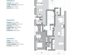 Venta Departamento Monoambiente 1 y 2 Dormitorios Rosario Abasto Pozo