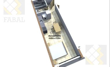 Departamento venta Neuquén, monoambiente de 37 m2 con baño, apto oficina