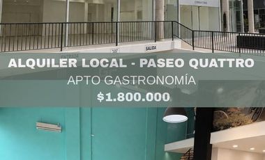 ALQUILER ANUAL – LOCAL COMERCIAL GASTRONOMICO EN PASEO 4