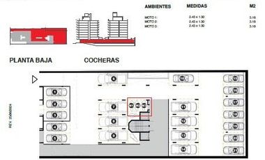 Venta. Cochera para moto. Planta Baja 3 m2 - Monet 32. Sarmiento 1500