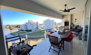 Departamento en alquiler, 2 ambientes en Marinas del Canal, con vista al río y parrilla