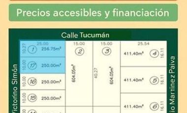 15 Lotes muy bien ubicados, con todos los servicios, para la venta.-