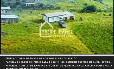 HERMOSAS PARCELAS EN YUMBEL CON CASA Y QUINCHO RUST 2HA