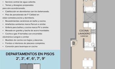 Departamento en venta en construccion 3 ambientes en  Lanús Este TERRASUR VI