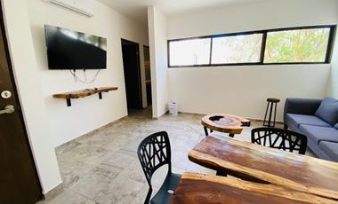 DEPARTAMENTO AMUEBLADO EN RENTA VIBRAS TULUMINATI -2 CUADRAS DE ALTABRISA