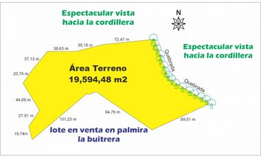 LOTE CAMPESTRE EN VENTA EN LA BUITRERA PALMIRA ..