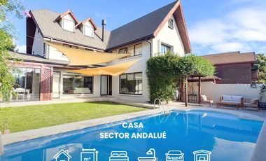 VENTA AMPLIA CASA 6D+4B CON PISCINA ANDALUE