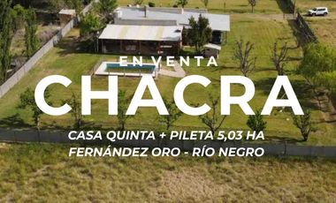 VENTA CASA QUINTA 3 DORM. PILETA 5 HA, FDEZ ORO