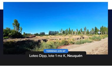 Terreno en esquina en VENTA - Loteo Dipp, Neuquen