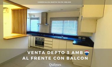 VENTA DEPTO 3 AMB AL  FRENTE CON  BALCON QUILMES