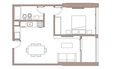 SE VENDE DEPTO DE 1 DORM CON COCHERA EN BV CENTER