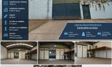 Galpón en Venta en Burzaco | 550 m² Cubiertos | Excelente Altura y Playa al Frente
