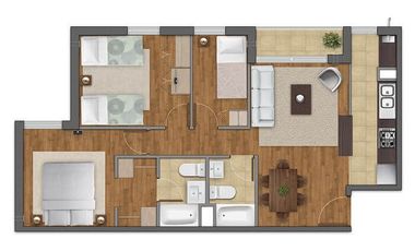 Departamento en Arriendo en Condominio Parque Oriente