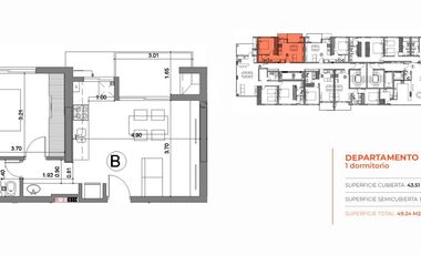Venta de dpto de  1, dormitorio - Candioti Sur