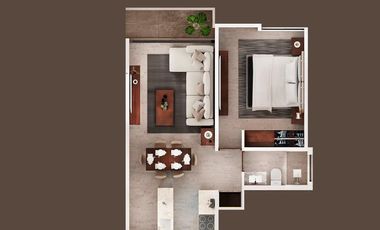 Departamento en renta en Vizcaya, Temozón , Mérida, Yucatán