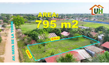 00717-VENDO AMPLIO TERRENO A 03 CUADRAS DE LA C.F.B KM 12  - AT 795 M2