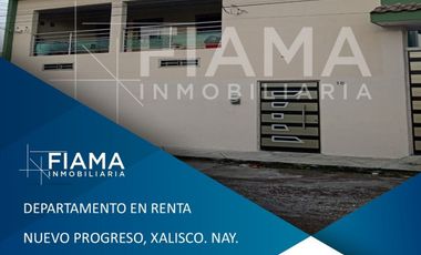 DEPARTAMENTO EN RENTA EN COL. NUEVO PROGRESO, XALISCO, NAY. (I)