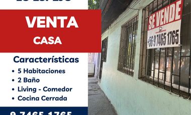 VENTA DE CASA EN LO ESPEJO CERCANO METRO TREN